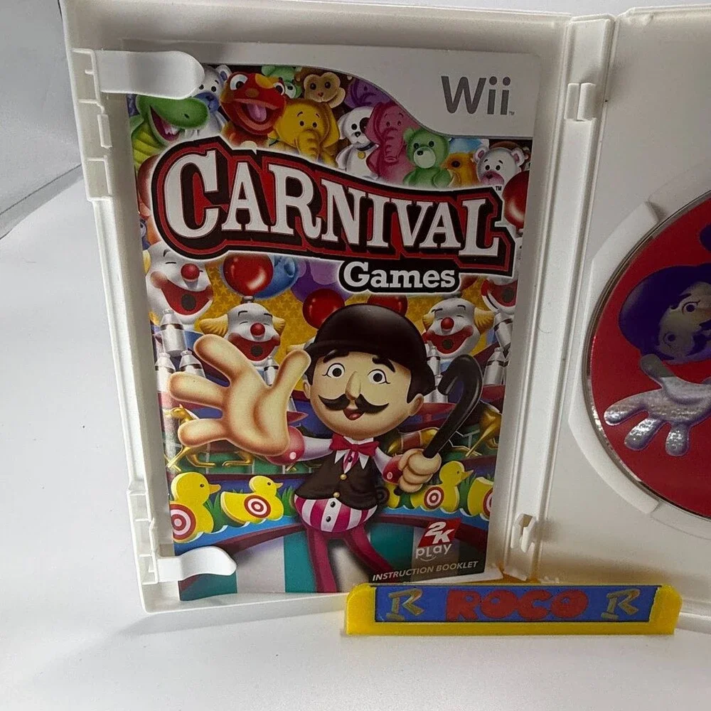 Carnival Games Wii 2K Play 4 Player (Nintendo Wii, 2007) Complete W/ Manual
